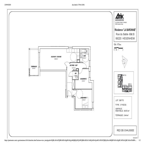 Offres de location Appartement Hégenheim 68220